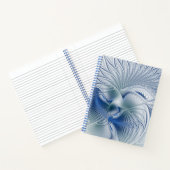 Carnet Fantaisie dynamique Abstrait Tons bleus Art fracta (Intérieur)