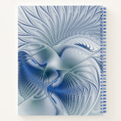 Carnet Fantaisie dynamique Abstrait Tons bleus Art fracta (Dos)