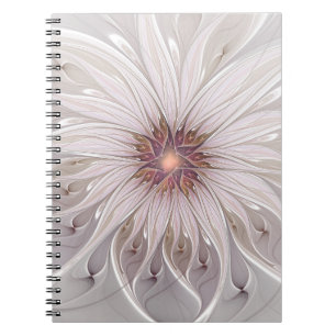 Carnet Fantaisie florale, Fleur pastel moderne abstraite