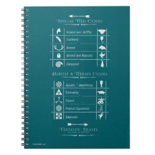 Carnet FANTASTIC BEASTS AND WHERE TO FIND THEM™Code Chart