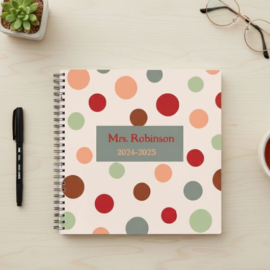 Carnet Fantastic personalized retro teacher diary 