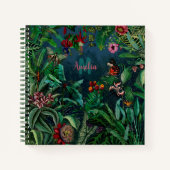 Carnet Fantastique Fabulous Midnight Rainforest Monogramm (Devant)
