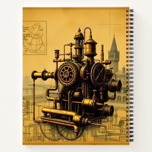Carnet Fantastique machine Steampunk (Dos)