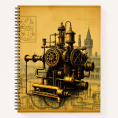 Carnet Fantastique machine Steampunk (Devant)