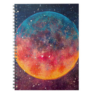Carnet Fantastique peinture à l'huile belle grande planèt
