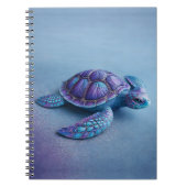 Carnet Fantasy Sea Turtle in Blue & Purple, Peaceful  (Devant)