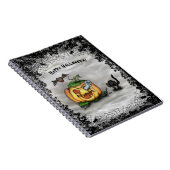 Carnet Fantôme, Chat, Chat et Citrouille, Bonne Halloween (Côté Droit)