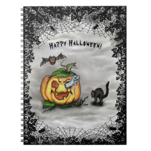 Carnet Fantôme, Chat, Chat et Citrouille, Bonne Halloween