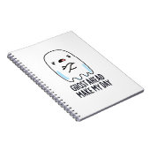 Carnet Fantôme devant, fais ma journée, jeu de mots drôle (Côté Droit)