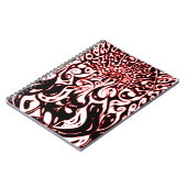 Carnet Fantôme psychédélique - noir blanc et rouge (Côté gauche)