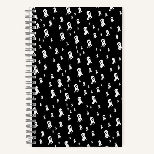 Carnet Fantômes d'Halloween foncé (Recto)
