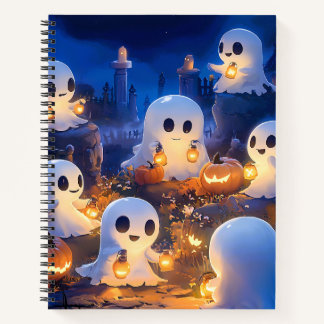 Carnet Fantômes d'Halloween Lanternes Citrouille Nuit Som