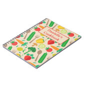 Carnet Farmers Market Vegetables Custom Cookbook (Côté gauche)