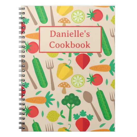 Carnet Farmers Market Vegetables Custom Cookbook (Devant)