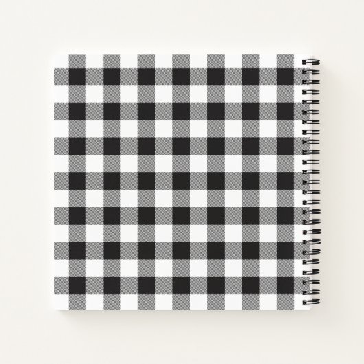 Carnet Farmhouse Black Buffalo Check Family Baking Recett (Dos)