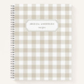 Carnet Farmhouse moderne Buffalo beige Chèque Recette (Devant)