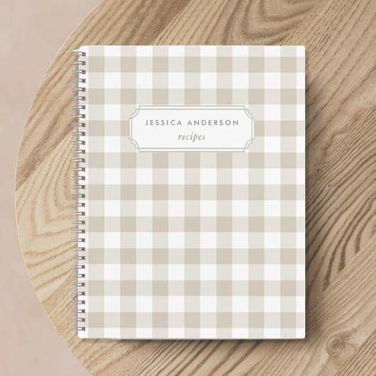 Carnet Farmhouse moderne Buffalo beige Chèque Recette