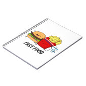 Carnet Fast Food Burger Drôle Et Fries Pun (Côté gauche)