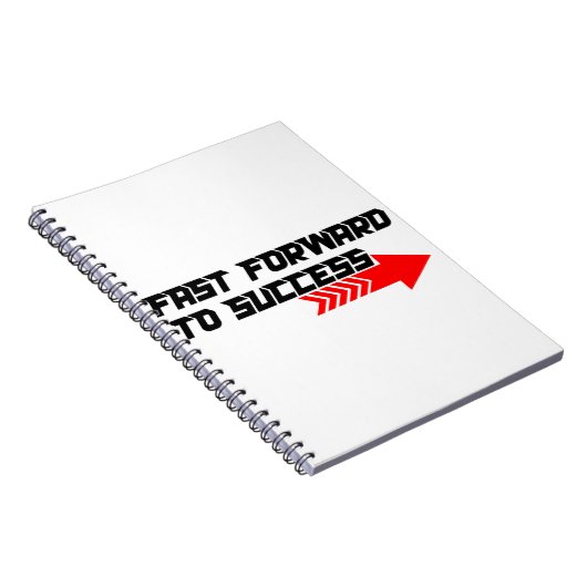 Carnet Fast Forward – Bold Red Motivation Quote Design (Côté Droit)