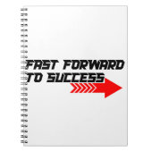 Carnet Fast Forward – Bold Red Motivation Quote Design (Devant)