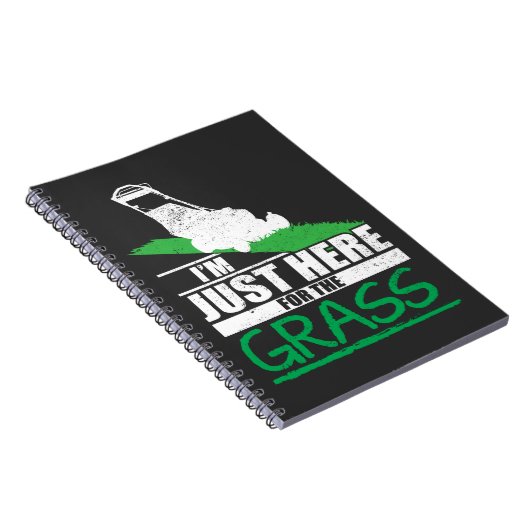 Carnet Fauchage drôle d'herbe de tondeuse à gazon de soin (Côté Droit)