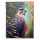 Carnet Faucon Oiseau Animal Portrait Peinture Faune Libre (Devant)