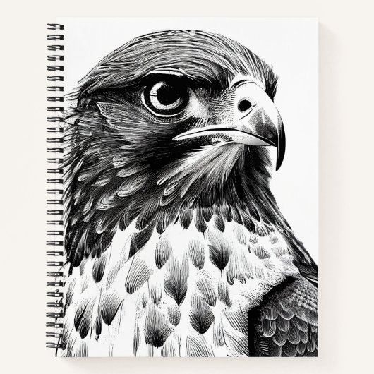 Carnet Faucon Oiseau nature sauvage Illustration animale (Devant)
