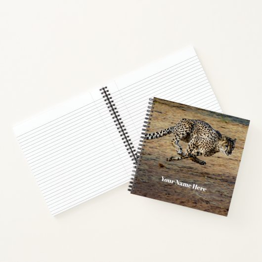 Carnet Faune Cheetah Running Photo (Intérieur)