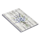 Carnet Fausse Iris Florale Violette en Bois (Côté Droit)