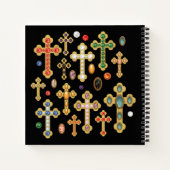 Carnet Faux Birthstone Croix et Perdre Gems sur Black (Dos)
