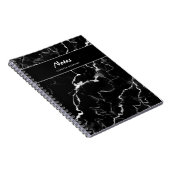 Carnet Faux Black Marble Texture Look Avec Texte Personna (Côté Droit)