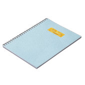 Carnet Faux Blue Leather Texture With Gold Foil Banner (Côté gauche)