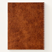 Carnet Faux Brown Cuir moderne Deux lettres Monogramme (Dos)