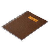 Carnet Faux Brown Leather Texture With Gold Foil Banner (Côté gauche)