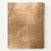 Carnet Faux Copper Gold Foil Your Logo (Dos)