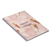 Carnet Faux Cowhide à crème rose pâle occidental (Côté Droit)