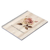 Carnet Faux Crème Rustique Rose Bois (Côté gauche)