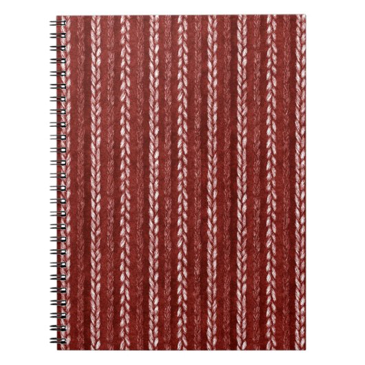 Carnet Faux fils rouges tissés   (Devant)