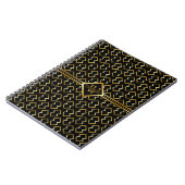 Carnet Faux Gold Axis Monogram – Noir & Or (Côté gauche)