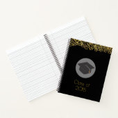 Carnet Faux Gold Confetti & Graduation Cap Classe de 20xx (Intérieur)