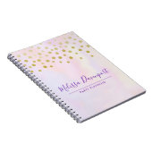 Carnet Faux Gold Confetti sur Purple Aquarelle (Côté Droit)