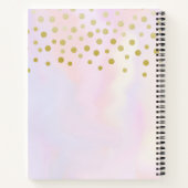 Carnet Faux Gold Confetti sur Purple Aquarelle (Dos)