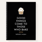 Carnet Faux Gold Cupcake Bonne Chose Baking Recette (Devant)