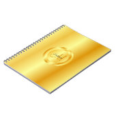 Carnet Faux Gold Elegant Modèle moderne tendance Monogram (Côté gauche)