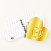 Carnet Faux Gold Elegant Modèle Monogramme Personnalisé (Intérieur)