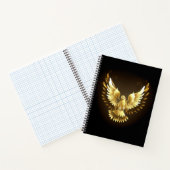 Carnet Faux Gold Foil Peace Dove en noir (Intérieur)