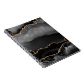 Carnet Faux Gris Marbré Agate Parties scintillant dorée P (Côté Droit)