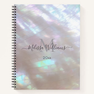 Carnet FAUX holographique iridescent
