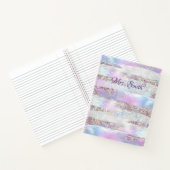 Carnet Faux Holographique Parties scintillant Brush Strok (Intérieur)