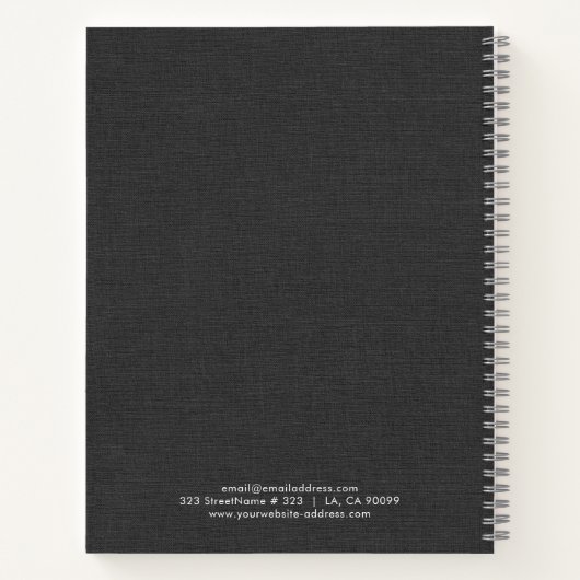 Carnet Faux lin gris foncé (Dos)